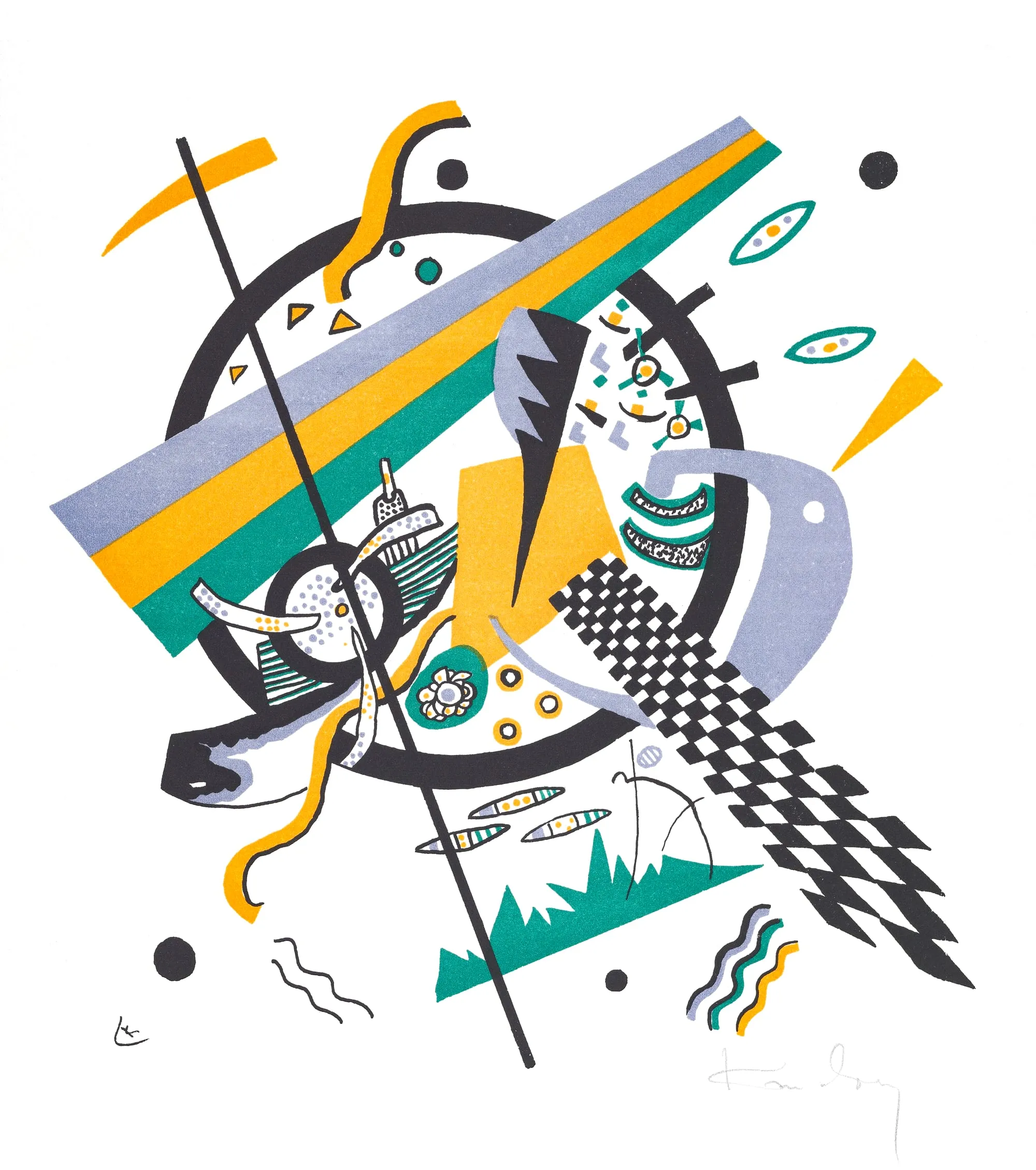 Vasily Kandinsky, Kleine Welten IV (Small Worlds IV), 1922. Color lithograph.